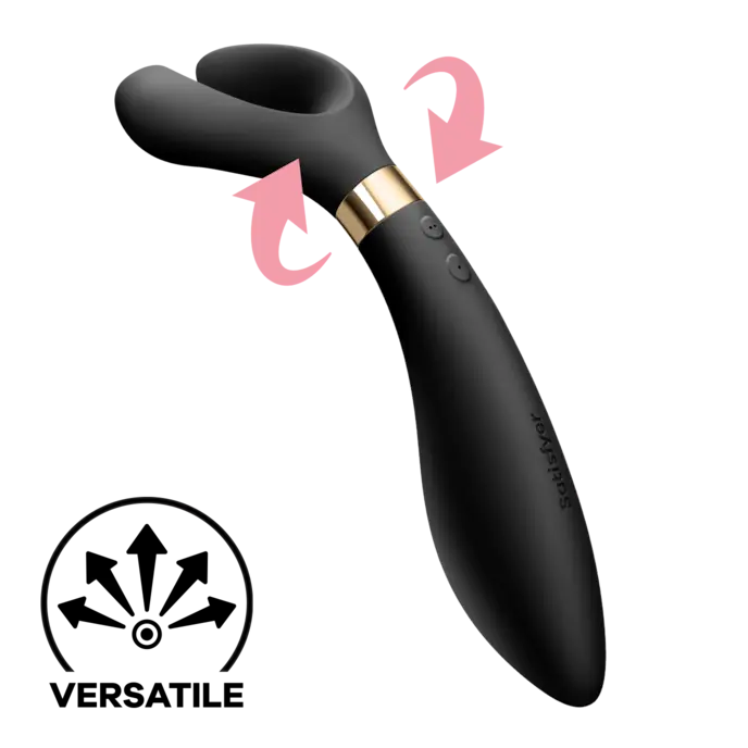 Penis- und Hodenring mit کلیتوریسreizer, 3,2-4,2cm schwarz